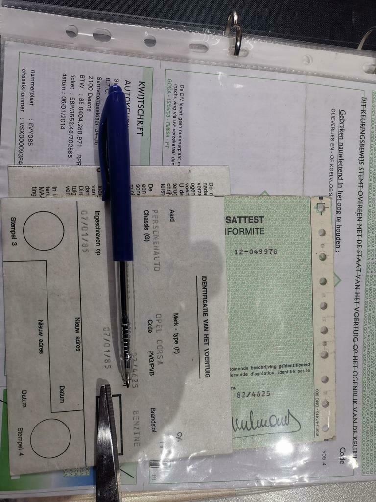 Inschrijvingsbewijs verzamelaar, Ophalen of Verzenden