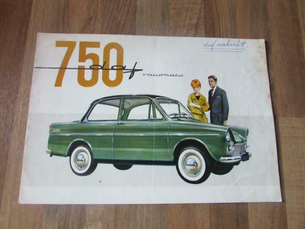 DAF 750 VARIOMATIC, 1961, Boeken, Auto's | Folders en Tijdschriften, Gelezen, Overige merken, Verzenden