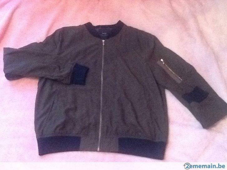 Veste en toile Zara basic T M, Enlèvement ou Envoi, Porté, Taille 38/40 (M), Vert