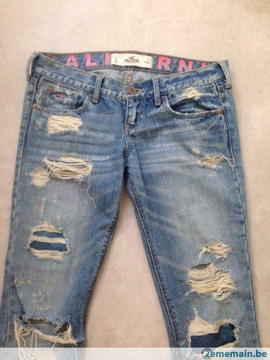 Sublime jeans Hollister California W24 pour femme :, Ophalen of Verzenden, Gedragen, Maat 34 (XS) of kleiner, Roze