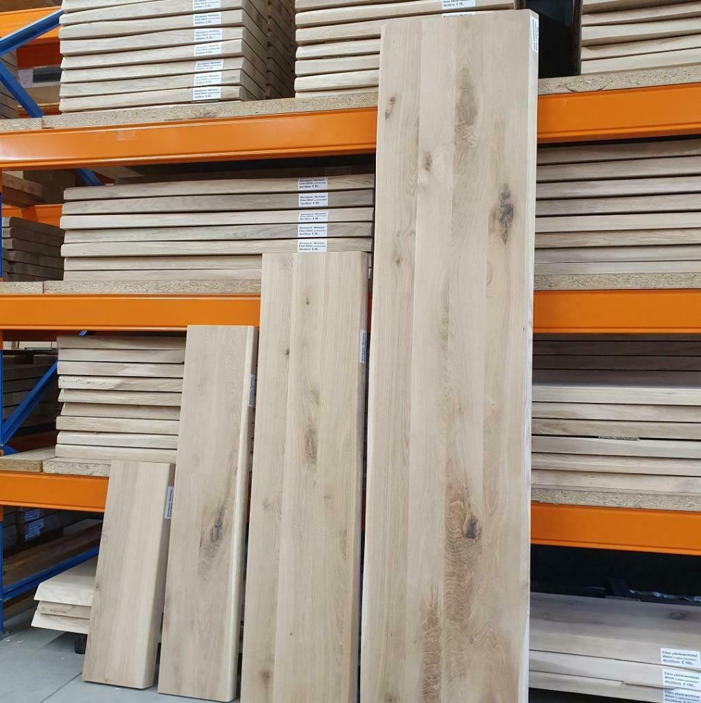 Eikenhout | wandplank | eiken plank | 40mm | werkblad | boom, Doe-het-zelf en Bouw, Hout en Planken, Ophalen, Nieuw, Eiken, Plank