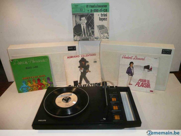 tourne disque Philips 22AF200-00B -stéréo 200 vintage blanc, Philips, Tourne-disque, Enlèvement ou Envoi, Automatique