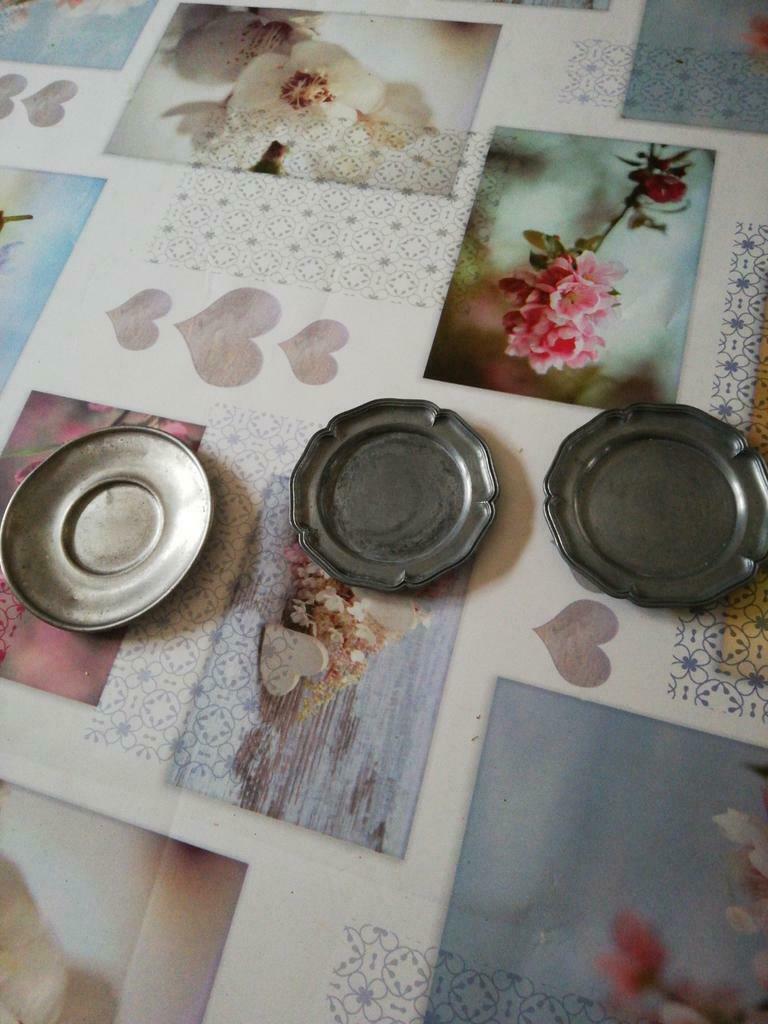 3 sous-verres en étain 10 cm de diamètre., Enlèvement ou Envoi, Comme neuf