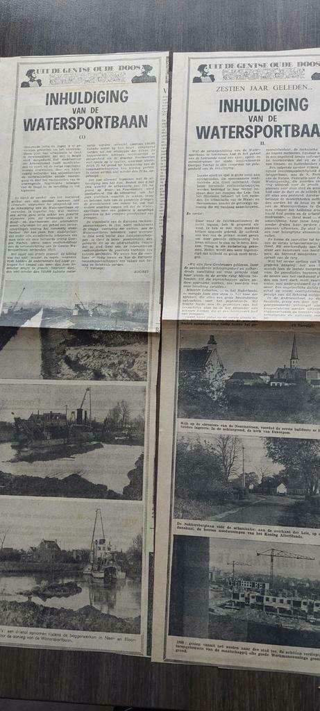 Uit de Gentse oude doos. Watersportbaan,Expo 1913, Floraliën, Verzamelen, Tijdschriften, Kranten en Knipsels, Krant, Ophalen of Verzenden