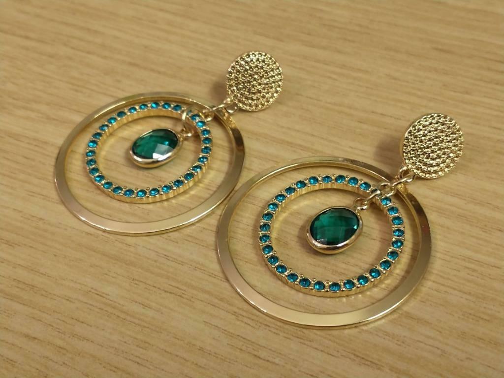 Oorstekers  Summervibes crystal blauw of groen, Bijoux, Sacs & Beauté, Boucles d'oreilles, Neuf, Enlèvement ou Envoi, Vert, Pendantes