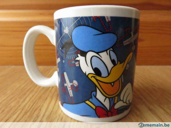 superbe petit mug tasse mickey et donald de disney, Gebruikt, Kop(pen) en/of Schotel(s)