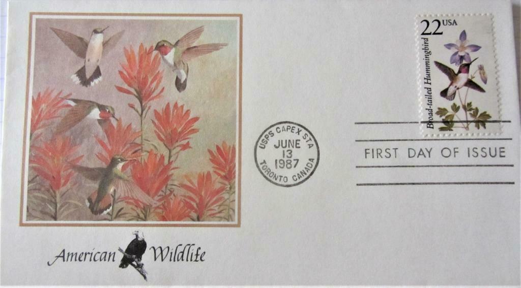 FDC- U.S.A.- AMERICAN WILDLIFE- HUMMINGBIRD, Ophalen of Verzenden, Gestempeld, Dier of Natuur