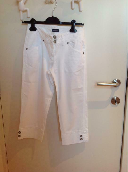 Pantalon 3/4 blanc TERRE BLEUE, Terre bleue, Taille 36 (S), Comme neuf, Enlèvement