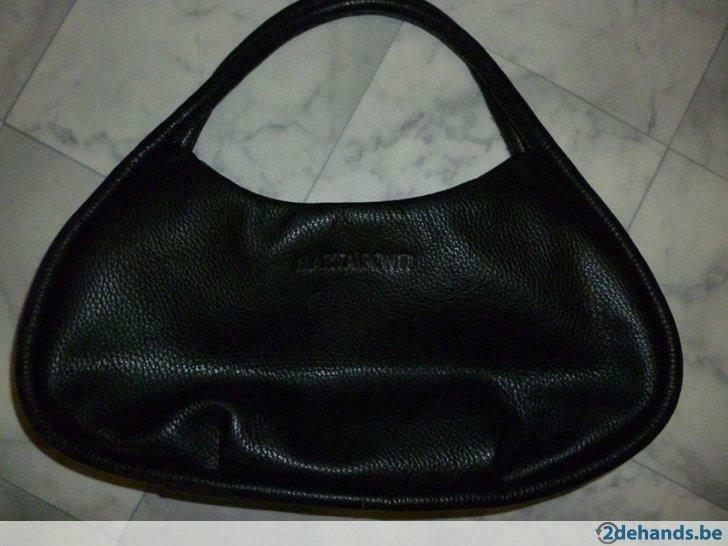 Zwarte Handtas "Marta Ponti" ALS NIEUW, met stofzak !,, Bijoux, Sacs & Beauté, Sacs | Sacs Femme, Enlèvement, Utilisé