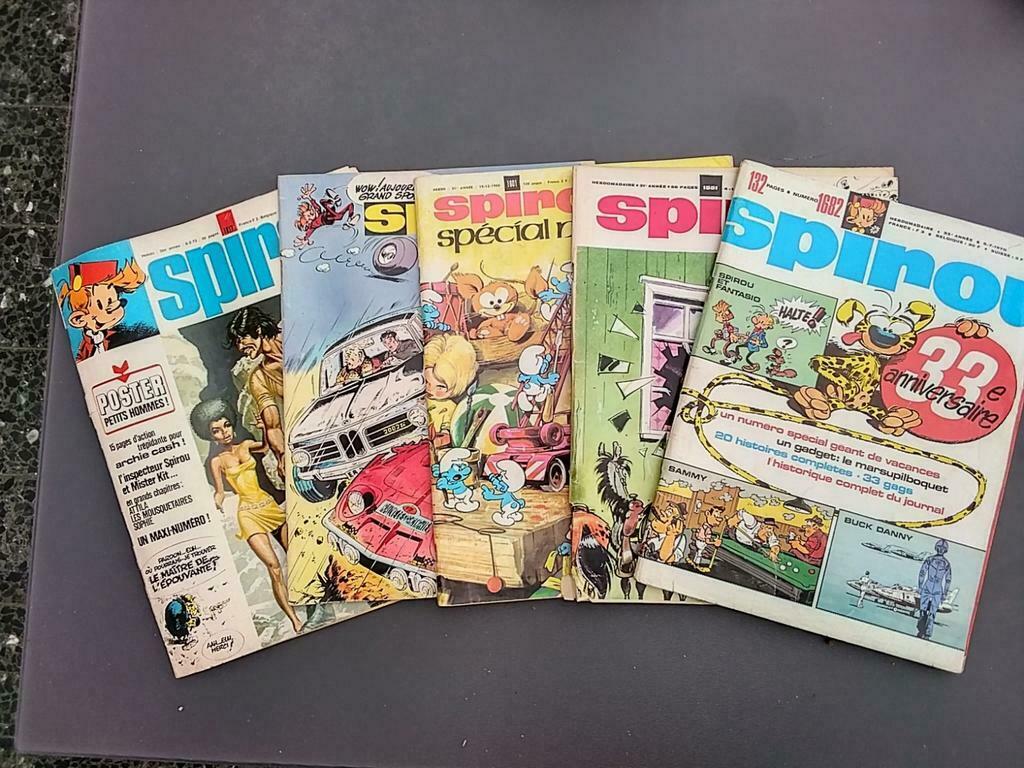 5 magazines Spirou 1969 - ,1973, Livres, Enlèvement ou Envoi, Utilisé