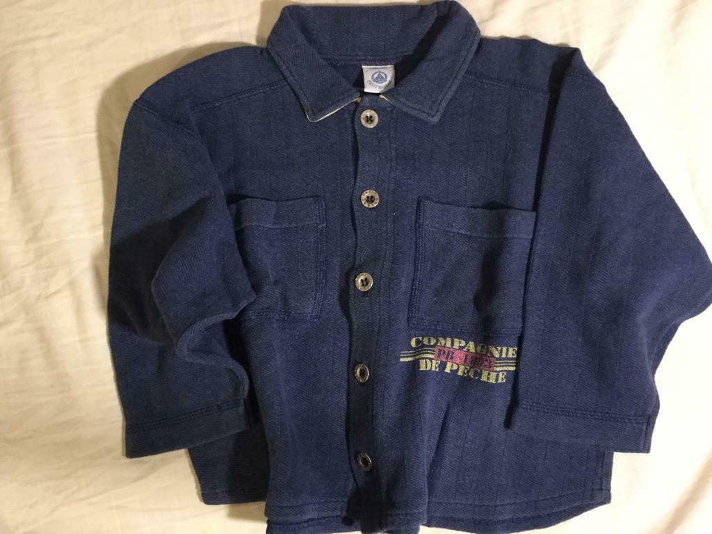 Petit Bateau, PB taille 102, gilet bleu jeans, Enlèvement ou Envoi, Utilisé, Garçon ou Fille, Pull ou Veste