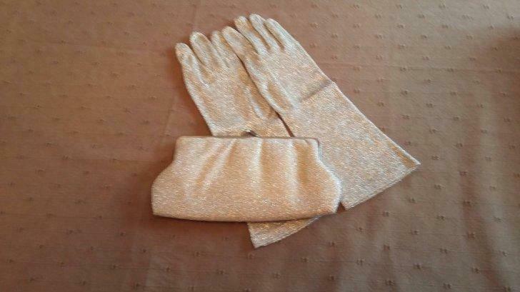 ceremonie-accessoires (handtasje + handschoenen), Gedragen, Overige kleuren