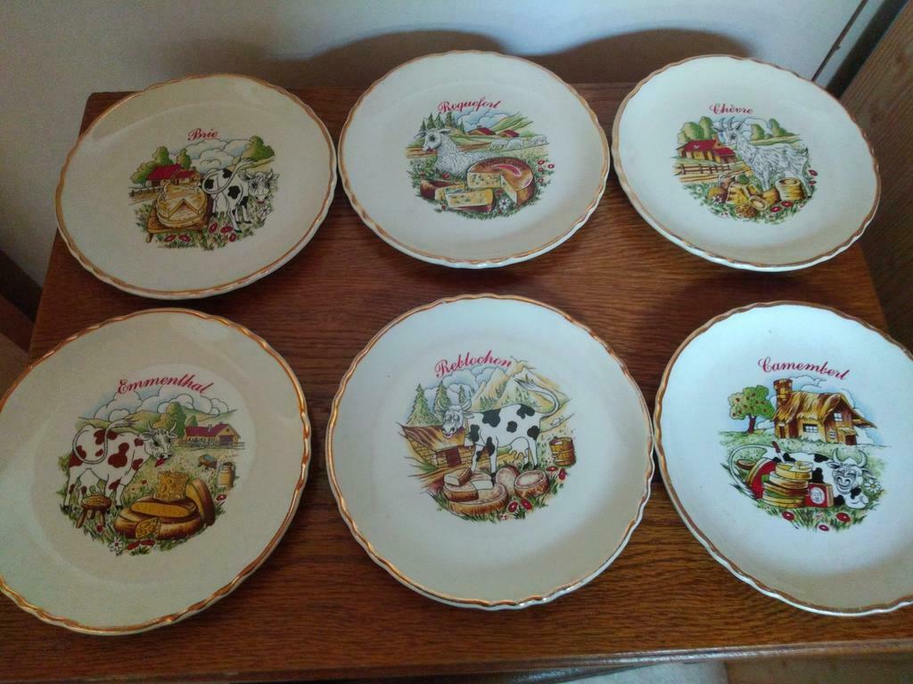 6 assiettes à fromage, Maison & Meubles, Enlèvement ou Envoi, Comme neuf