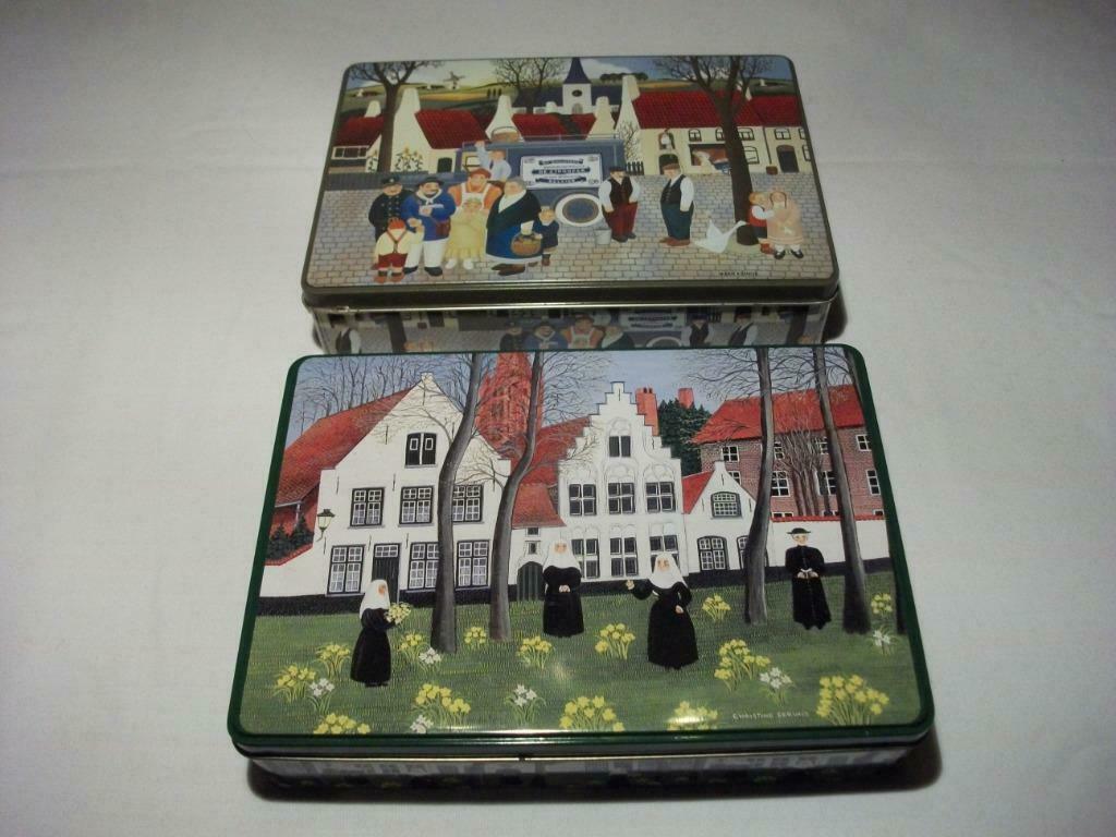 Boîte en fer blanc Destrooper - béguinage Christine Servais, Collections, Envoi, Comme neuf, Biscuits, Autres marques