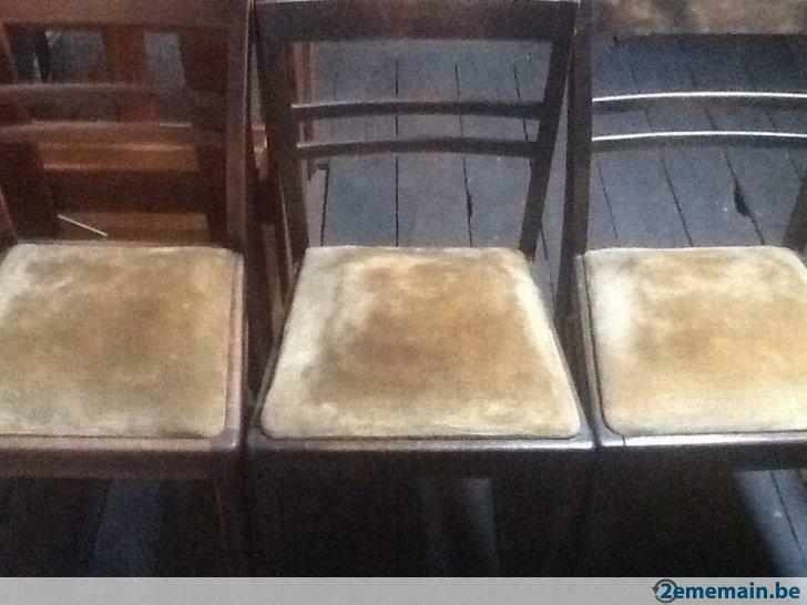 4 donkere houten stoelen, Diversen, Overige Diversen, Ophalen, Gebruikt