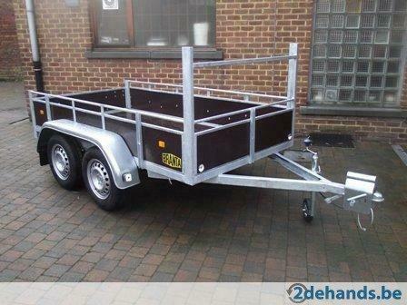 Remorque professionnelle à double essieu 2,61 x 1,5 m à 9300, Enlèvement, Neuf