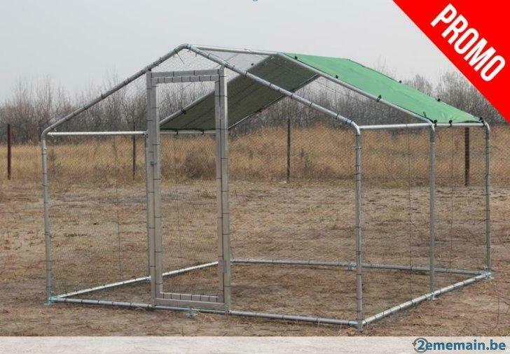 Poulailler enclos parc voliere chatiere 9m² 3x3x2,25m XXL, Animaux & Accessoires, Envoi, Neuf, Poulailler