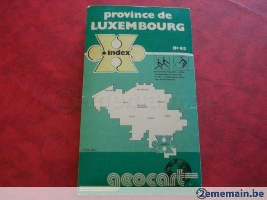 Carte ancienne Province Du Luxembourg, Livres, Enlèvement ou Envoi, Utilisé