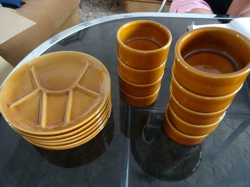 Fondueservice, Gebruikt, Keramiek, Ophalen of Verzenden, Effen