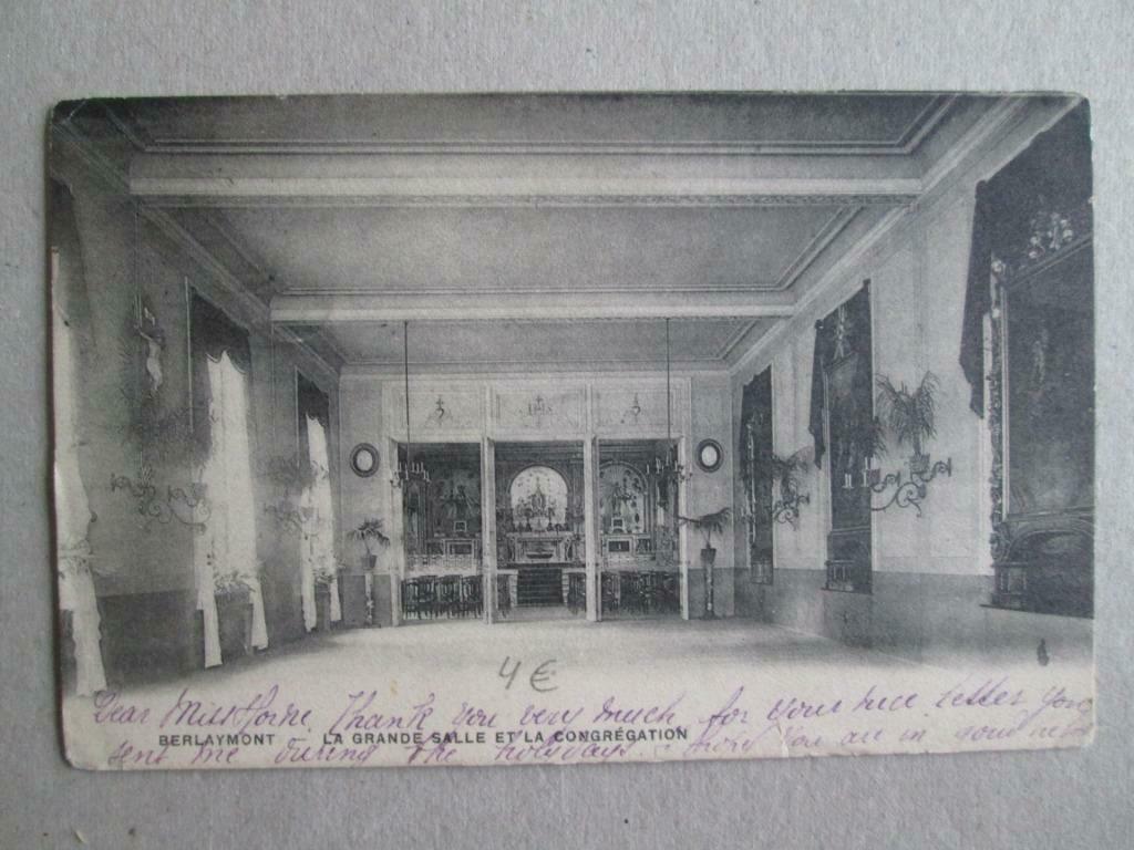 oude postkaart Berlaymont, Envoi