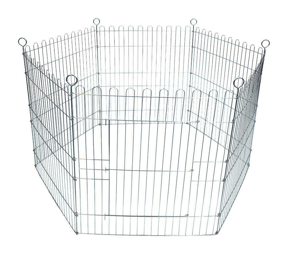 Puppyren 6-Delig Verzinkt, Ophalen, Hondenkennel, 110 cm of meer, 65 tot 100 cm