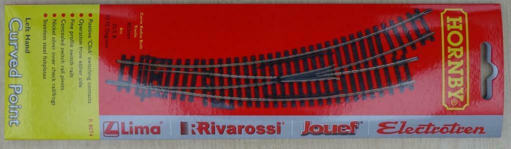 Aiguille gauche, incurvé, h0/00, marque Hornby type R8074, Hobby & Loisirs créatifs, Trains miniatures | HO, Neuf, Autres marques