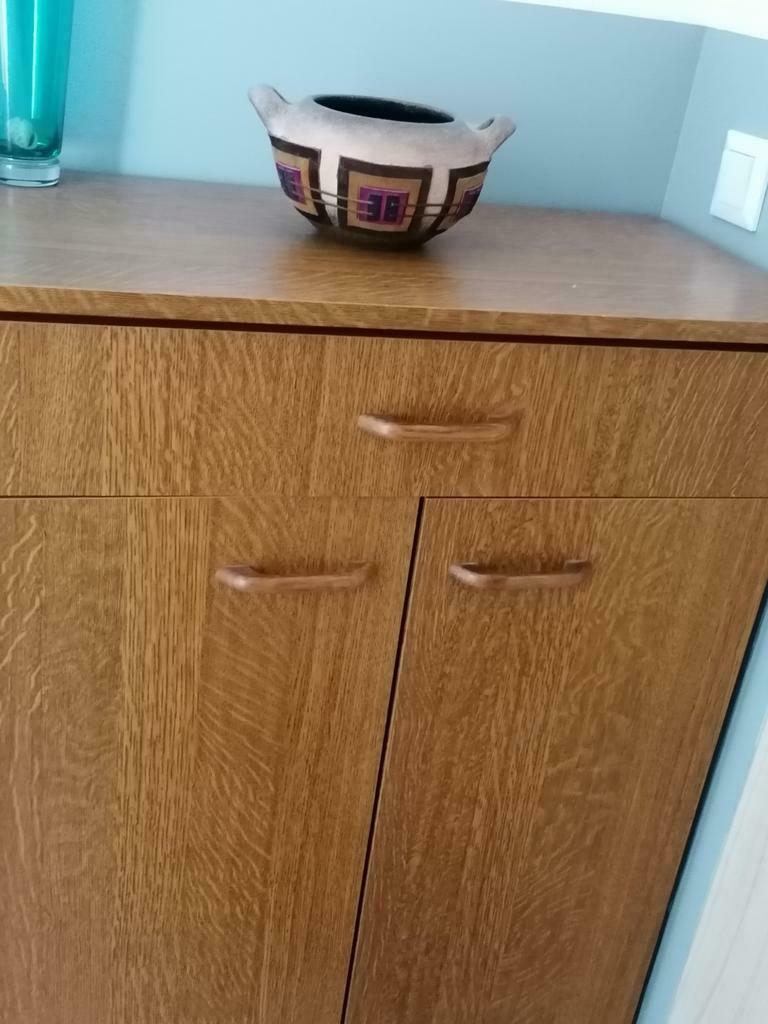 Top!rétro joli buffet Armoire 2 portes 1 tiroir solide, 25 à 50 cm, Avec tablette(s), Moins de 150 cm, Enlèvement