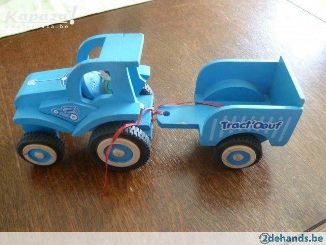 Tracteur en bois, Enlèvement ou Envoi, Utilisé, Jouet à Pousser ou Tirer