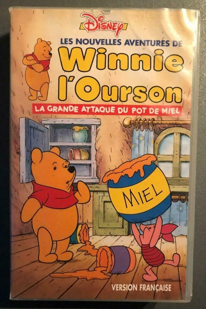 VHS "Winnie l'Ourson : La grande attaque du pot de miel". -, Enlèvement ou Envoi, Dessin animé, Tous les âges, Utilisé