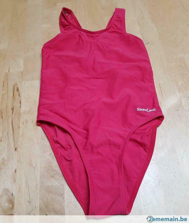 Maillot de bain rouge 1 pièce fille 152, Utilisé, Fille, Vêtements de sport ou Maillots de bain