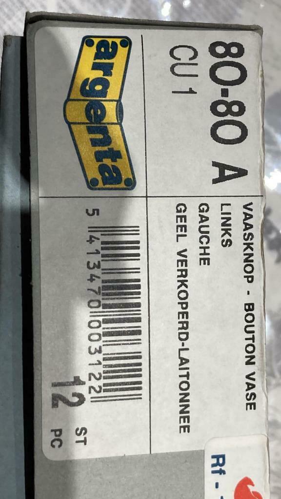 Klassiek scharnier /argenta /verkoperd / vaasknop., Bricolage & Construction, Serrurerie de bâtiment & Dispositif de fermeture