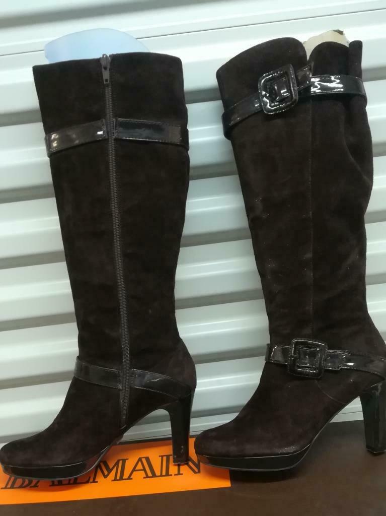 57B* BALMAIN jolies bottes chocolat cuir-daim (38), Vêtements | Femmes, Chaussures, Porté, Bottes hautes, Brun, Envoi