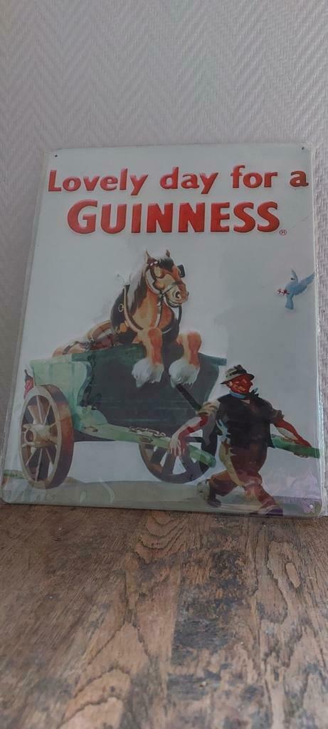 Plaque murale en métal Guinness, Envoi, Neuf