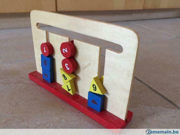 Tours de Hanoi en bois, chiffres de 1 a 9, 6+, Ophalen, Gebruikt