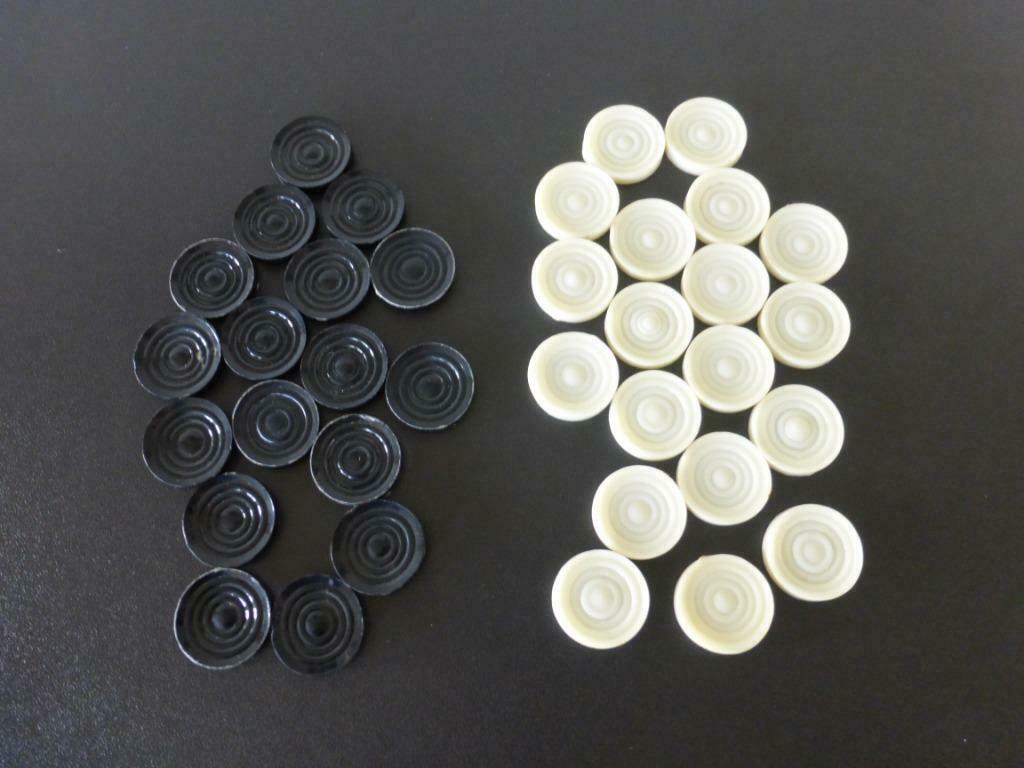 schijfjes voor dambord, Ophalen, Gebruikt