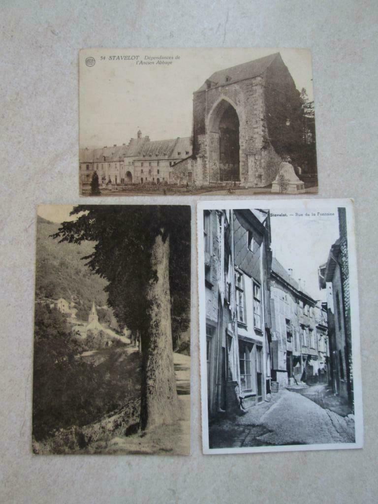 3 oude postkaarten van Stavelot, Collections, Cartes postales | Belgique, Envoi