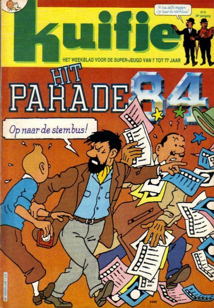 Weekblad Kuifje van 8-5-1984, 39ste Jaargang, Nummer 19, Gelezen, Europa, Ophalen of Verzenden, Meerdere comics