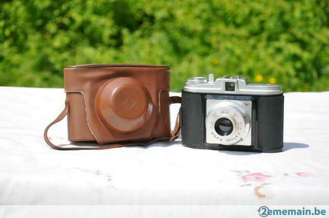 ancien appareil photo bakelite agfa isoly 1 + housse, Enlèvement ou Envoi, Utilisé, Compact, Autres Marques