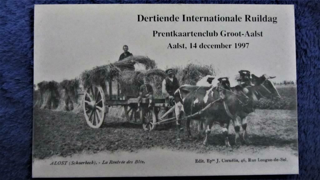 POSTKAARTEN- AALST, BOEREN OP HET VELD AAN HET WERKEN., Ophalen of Verzenden, Ongelopen, Oost-Vlaanderen