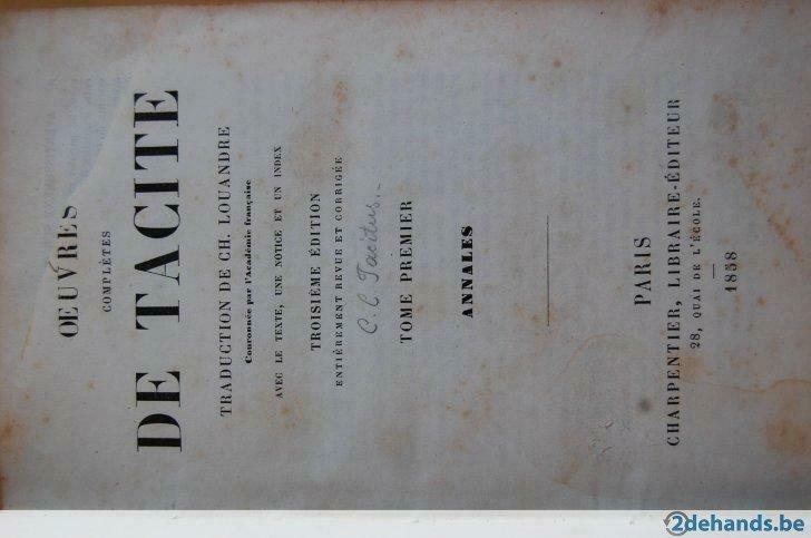 Oeuvres complètes de Tacite-Tome premier-Annales-3e éd.-1858