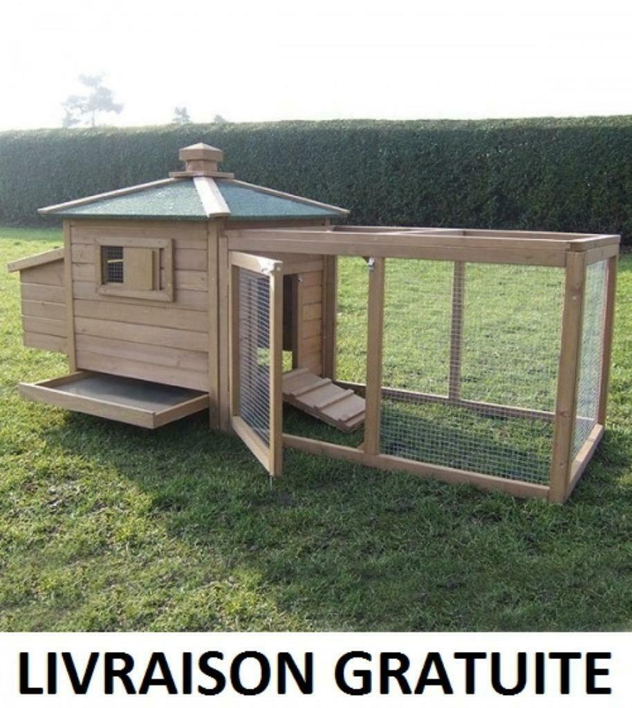Poulailler abri poule coq enclos poule maison poule XXL, Envoi, Neuf, Poulailler