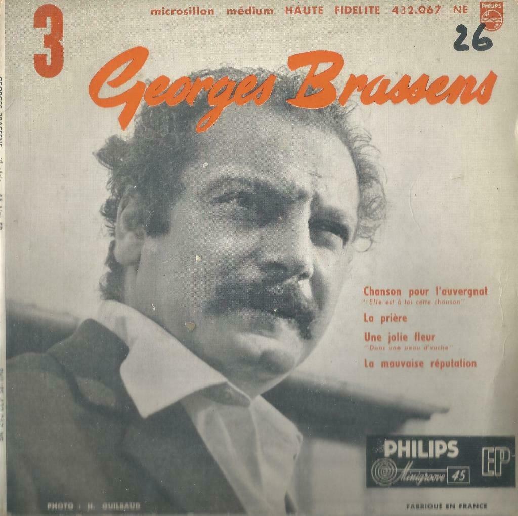 Georges Brassens – Chanson pour l’auvergnal / La prière - EP, Gebruikt, 7 inch, Ophalen of Verzenden, Pop