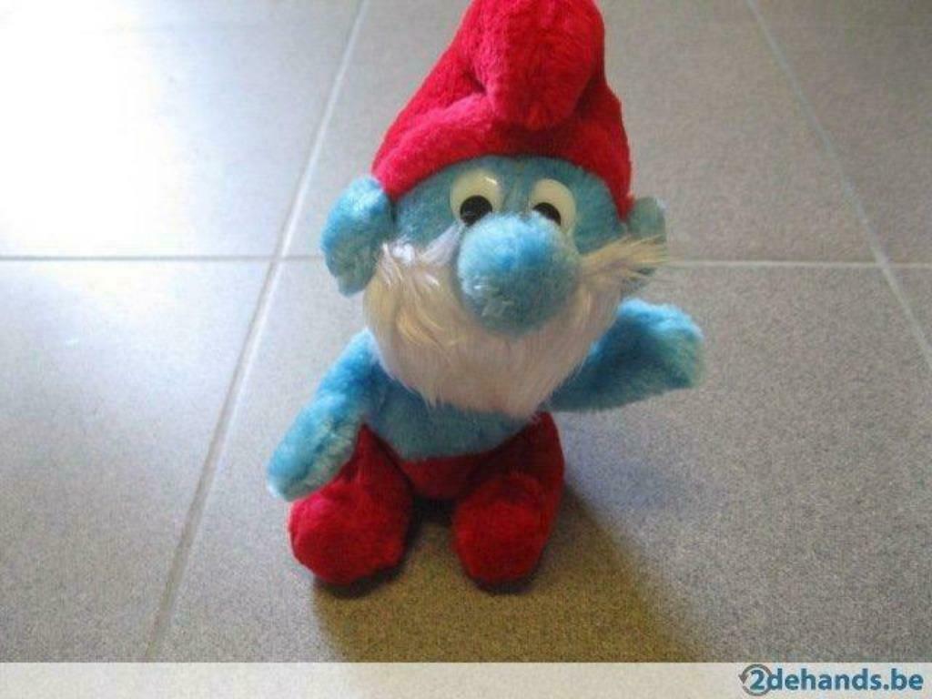 Vintage Smurfen knuffel jaren 70, Verzamelen, Ophalen of Verzenden, Zo goed als nieuw, Overige Smurfen, Poppetje, Figuurtje of Knuffel