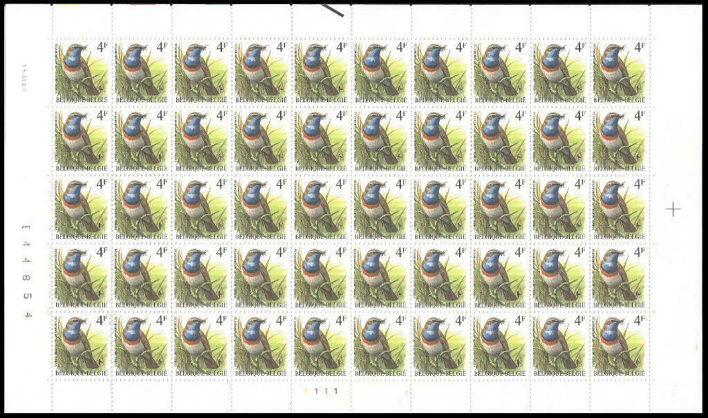 Feuille de timbres 2321 Oiseaux Gorge bleue - André Buzin, Enlèvement ou Envoi, Timbre-poste, Neuf