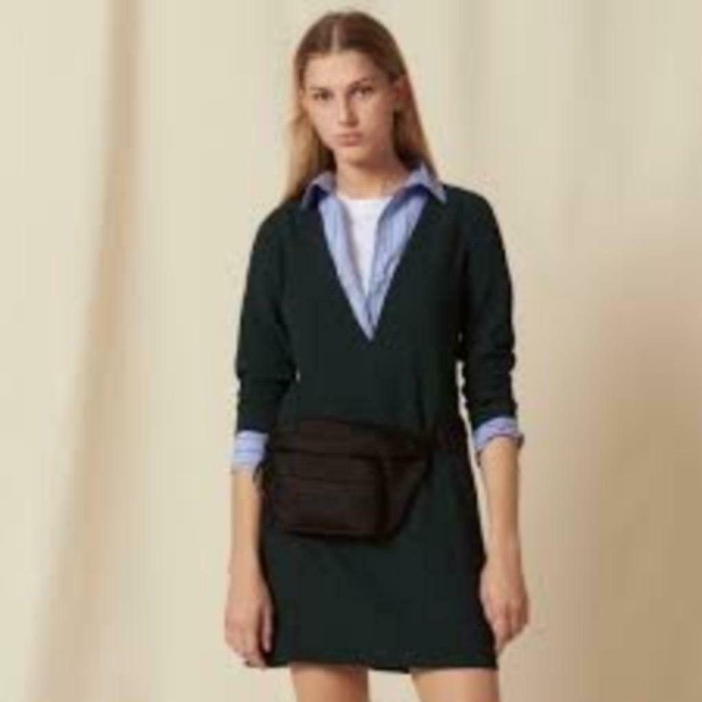 ZGAN Sandro Trompe L'Œil jurk maat 38, Kleding | Dames, Jurken, Maat 38/40 (M), Overige kleuren, Verzenden, Sandro