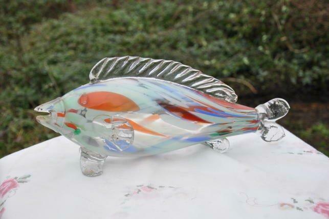 poisson verre murano accidenté, Antiquités & Art, Art | Autres Art, Enlèvement ou Envoi