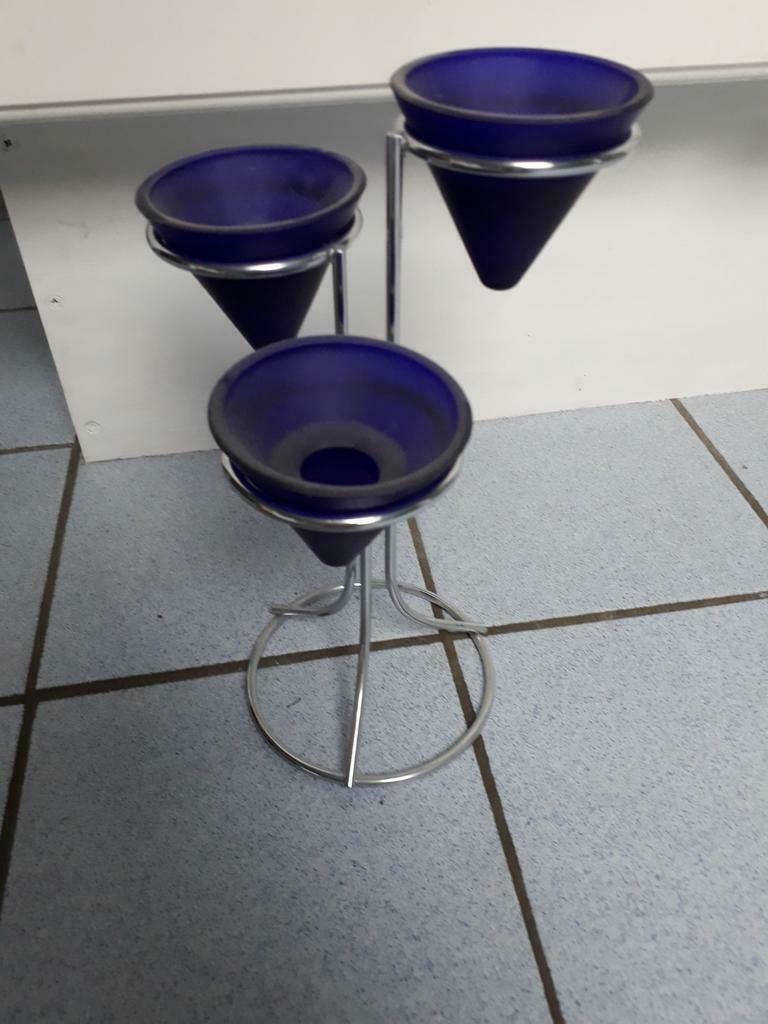 Theelicht houder, blauw, Ophalen of Verzenden, Blauw