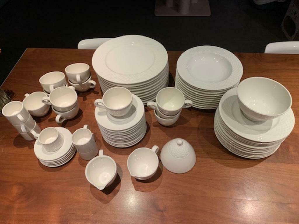 Vaisselle espresso vintage ivoire Pagnossin, Uni, Enlèvement ou Envoi, Utilisé, Autres matériaux