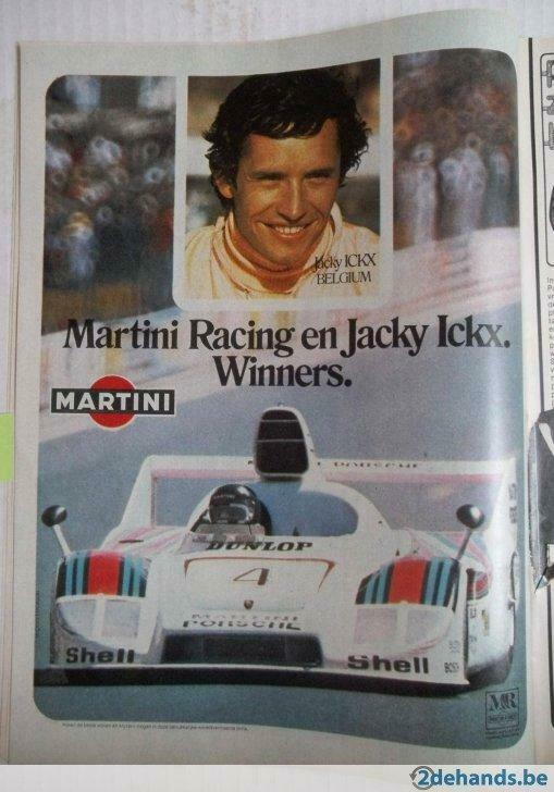 advertentie Jacky Ickx, Enlèvement ou Envoi, Utilisé