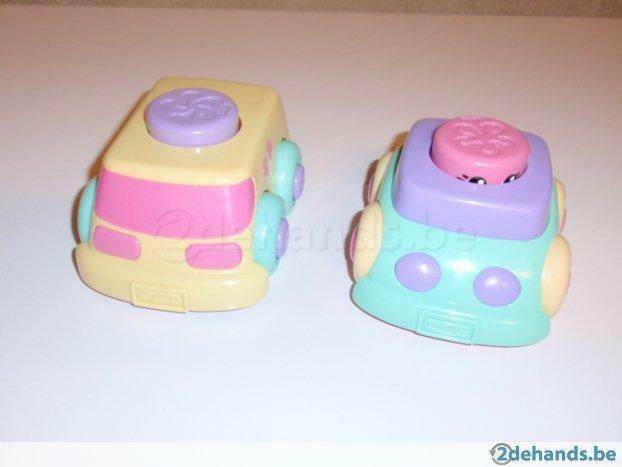 2 auto's kiekeboe, Kinderen en Baby's, Speelgoed | Fisher-Price, Gebruikt